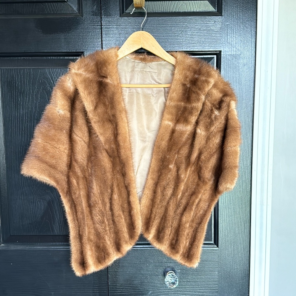 Vintage Autumn Haze Mink Wrap Stole